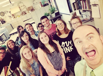Selfie with members of the Art Club. Photo by A. Kirtland.